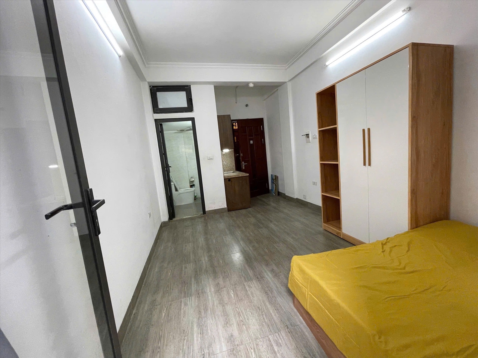 Phòng trọ Studio 20m2 tại Shome Pháo Đài Láng - Đống Đa - Phòng ngủ