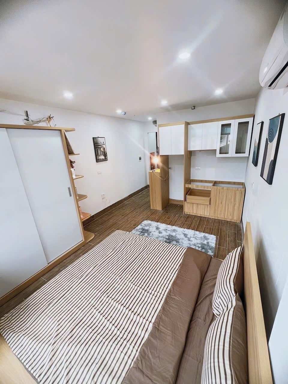 Phòng trọ Studio 35m2 tại DH Home 2 Mễ Trì Hạ - Nam Từ Liêm - Phòng ngủ