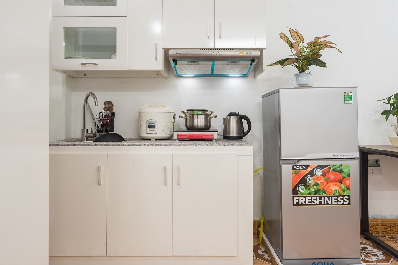 Phòng trọ Studio 25m2 tại Sunny Apartment Trần Duy Hưng - Cầu Giấy - Phòng bếp