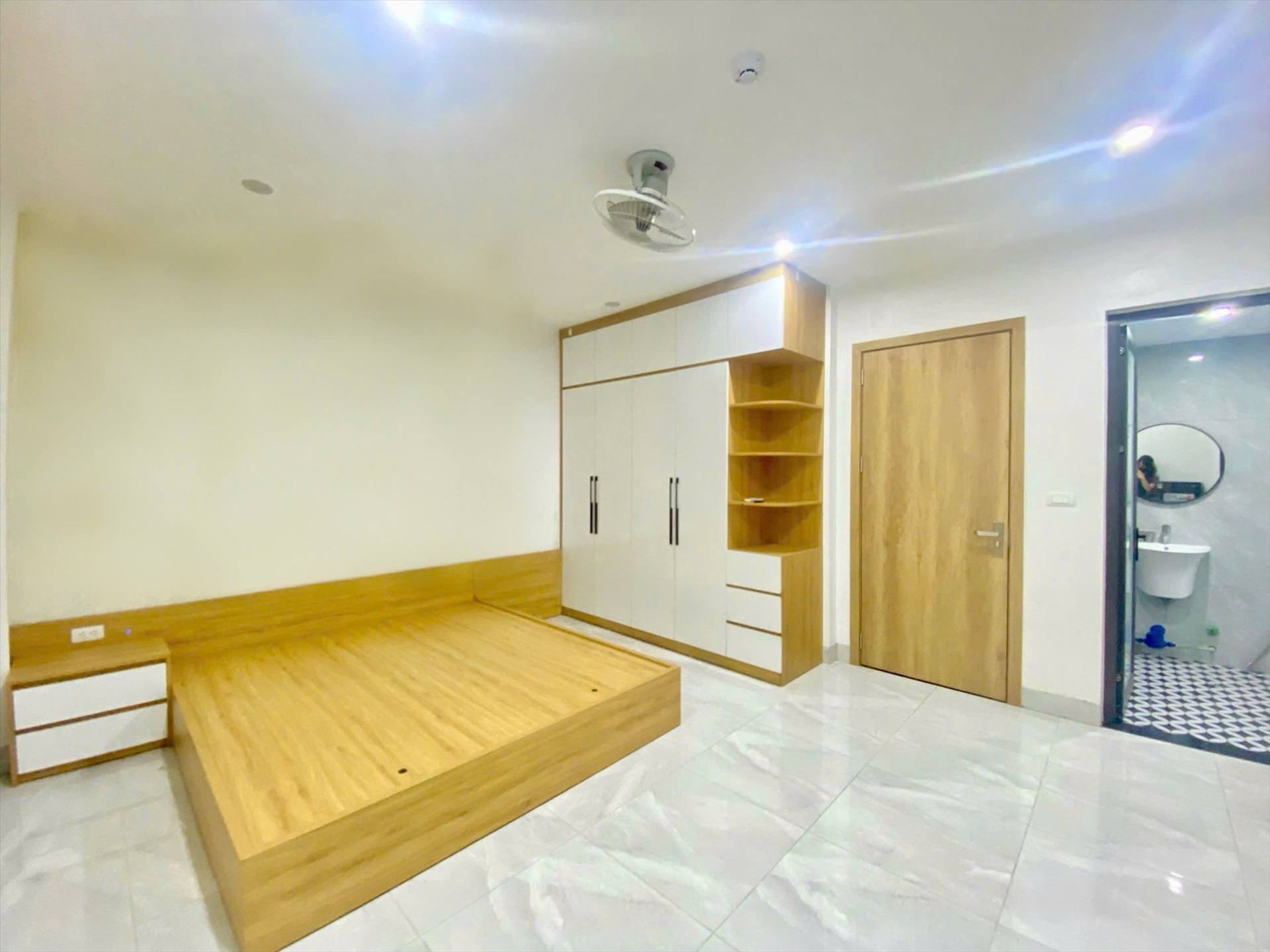Phòng trọ Studio 25m2 tại 4PS Housing 2 Trần Khát Chân - Hai Bà Trưng - Phòng ngủ