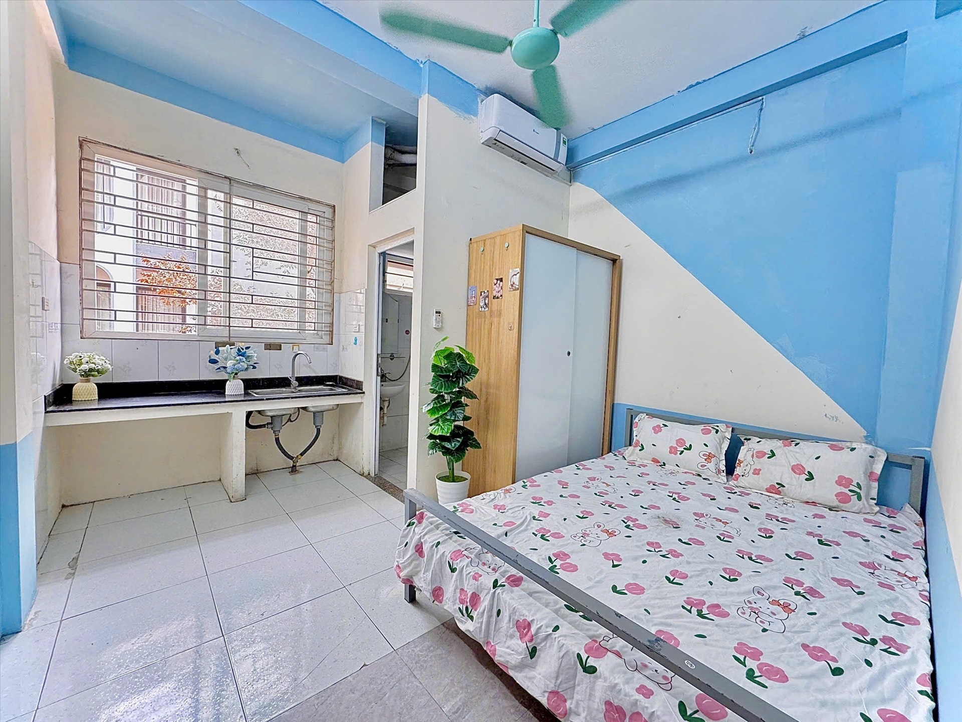 Phòng trọ Studio 25m2 tại Timehouse 3 Phú Diễn - Bắc Từ Liêm - Phòng ngủ