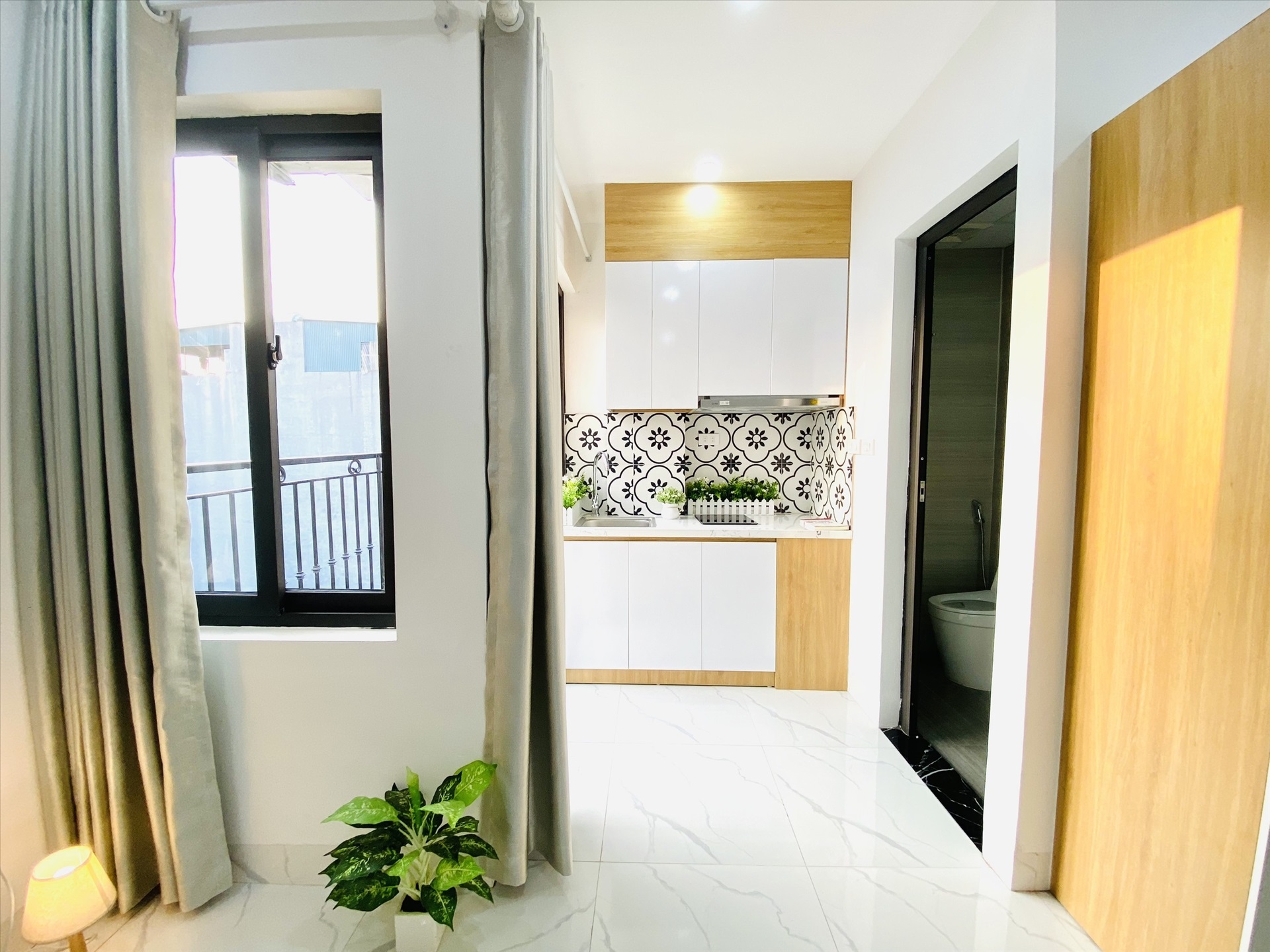 Phòng trọ Studio 20m2 tại Trường Thịnh Home Xuân Đỉnh -  Bắc Từ Liêm - Phòng bếp
