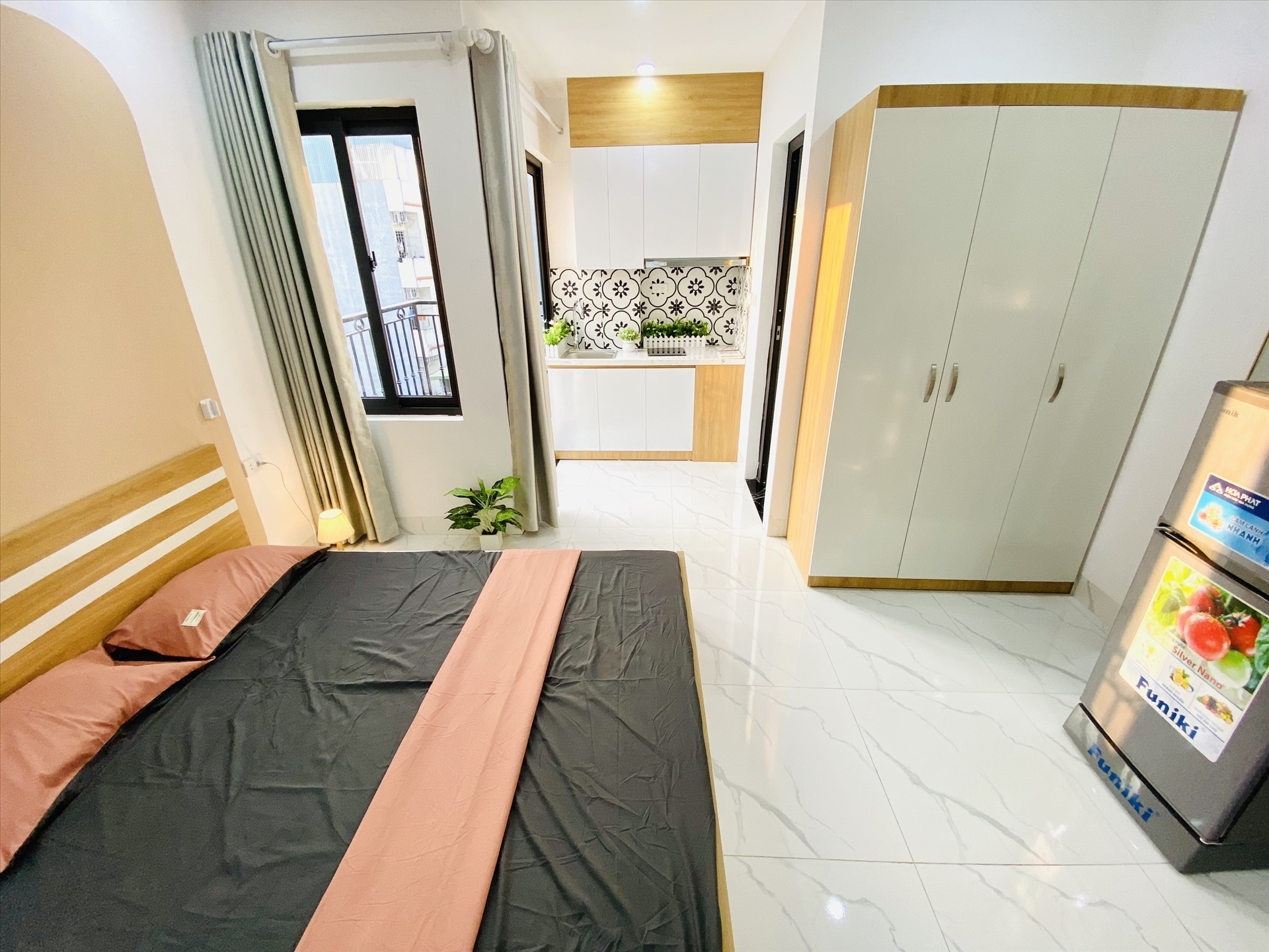 Phòng trọ Studio 20m2 tại Trường Thịnh Home Xuân Đỉnh -  Bắc Từ Liêm - Phòng ngủ