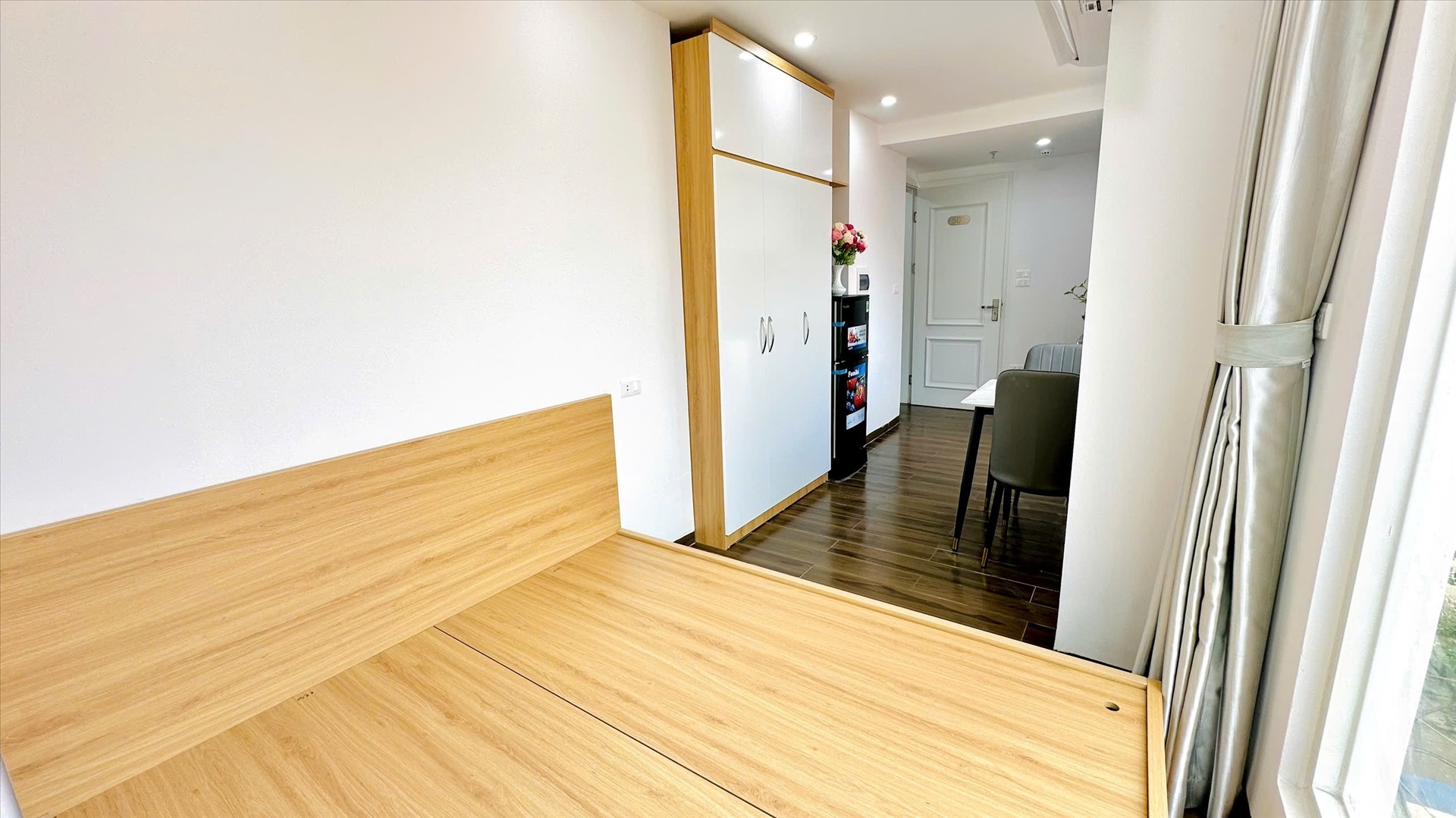 Phòng trọ Studio 28m2 tại TT House Nguyễn Phong Sắc - Cầu Giấy - Phòng ngủ