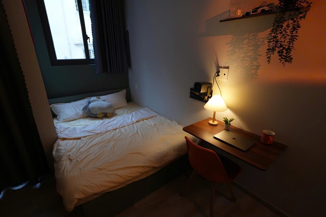 Phòng trọ Studio 25m2 tại GP House Hai Bà Trưng - Quận 3 - Phòng ngủ