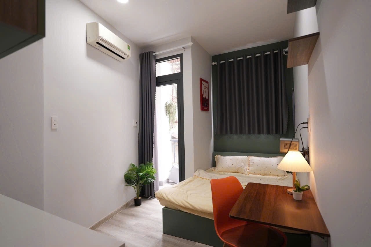 Phòng trọ Studio 25m2 tại GP House Hai Bà Trưng - Quận 3 - Phòng ngủ