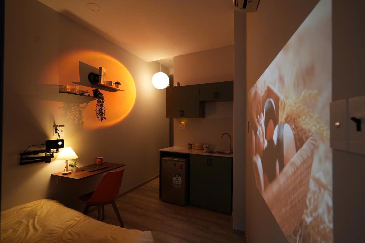 Phòng trọ Studio 25m2 tại GP House Hai Bà Trưng - Quận 3 - Phòng ngủ